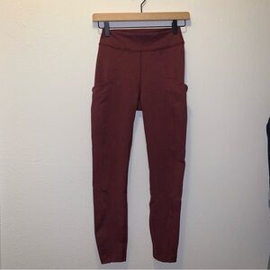 Lululemon Soft Sueded Red Leggings 6
